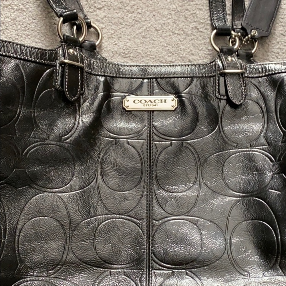Coach black tote